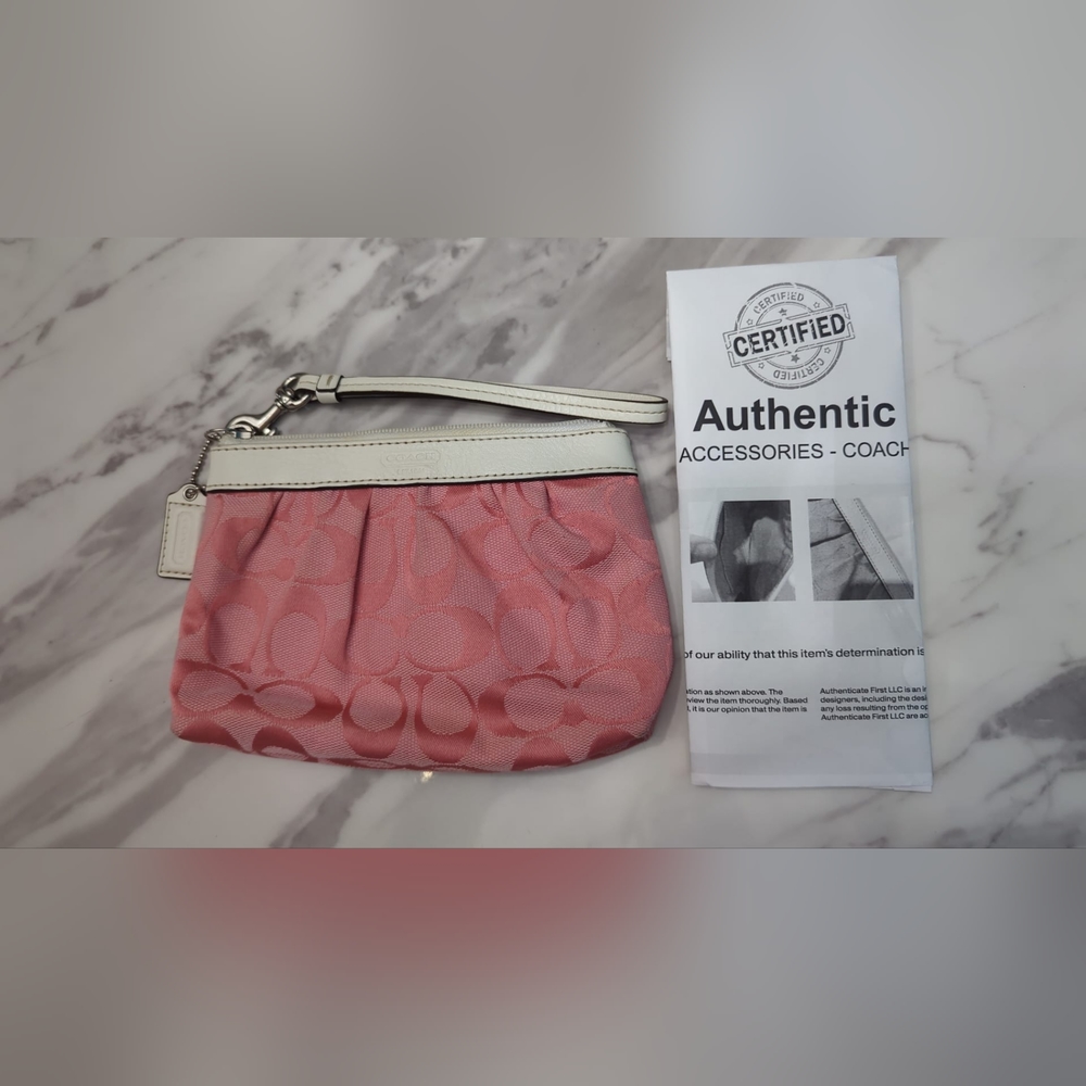 Coach Monogram Wristlet with Certificate of Authenticity